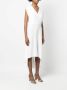 Yves Salomon Midi-jurk met V-hals Wit - Thumbnail 3