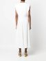 Yves Salomon Midi-jurk met V-hals Wit - Thumbnail 4