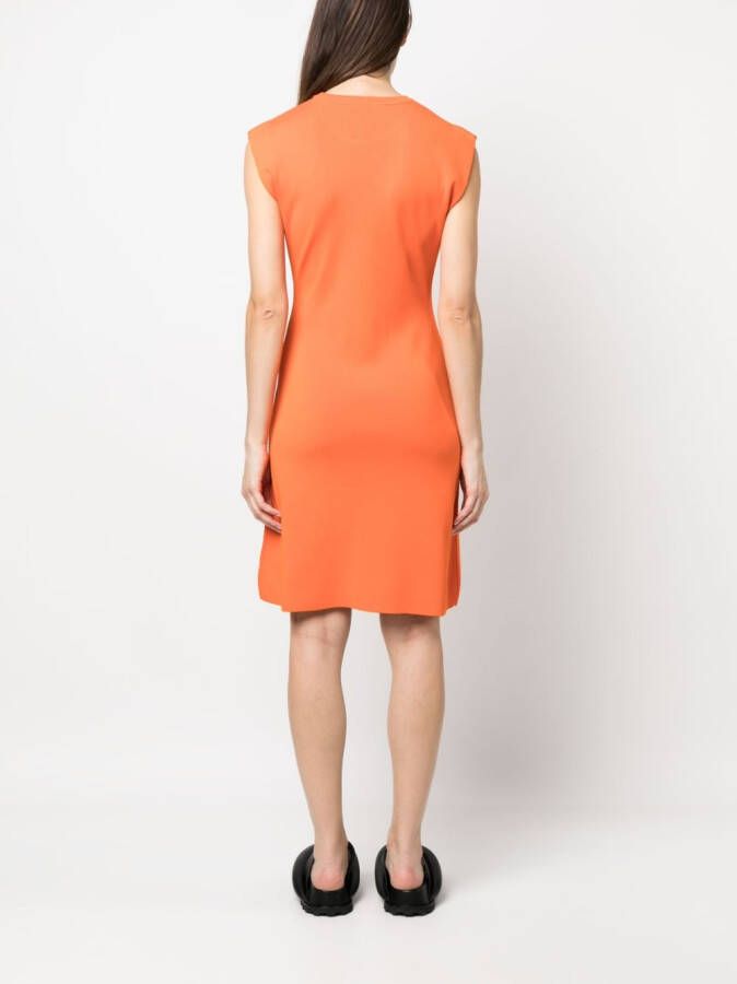 Yves Salomon Mouwloze jurk Oranje