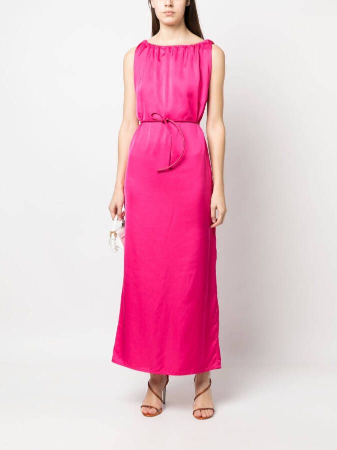 Yves Salomon Mouwloze maxi-jurk Roze