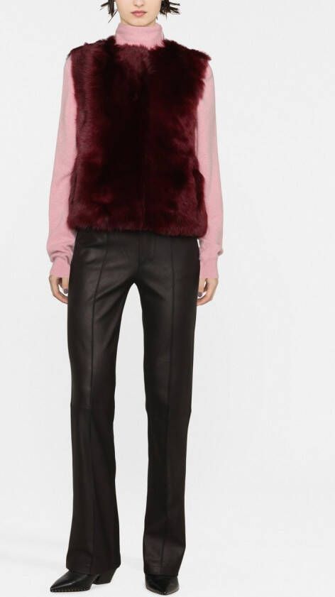 Yves Salomon Omkeerbaar gilet Rood