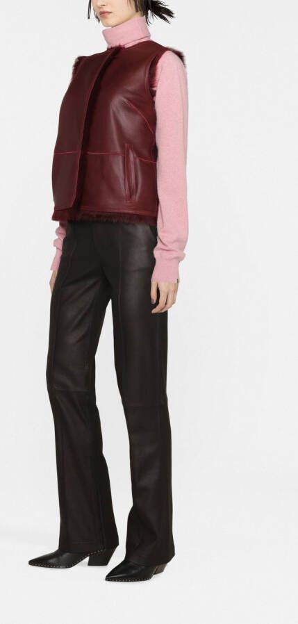 Yves Salomon Omkeerbaar gilet Rood