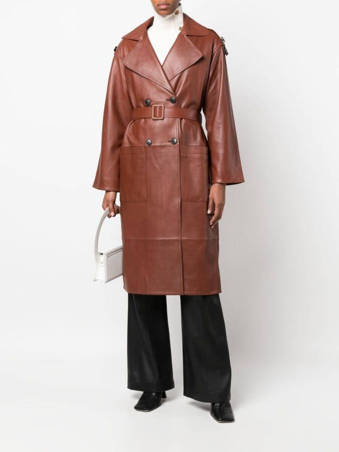 Yves Salomon Oversized trenchcoat Bruin