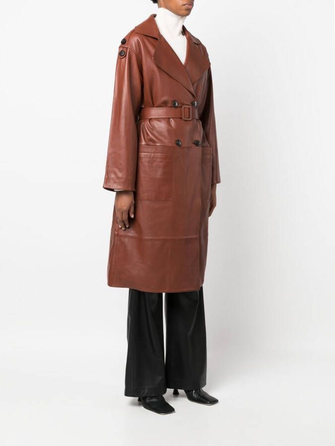 Yves Salomon Oversized trenchcoat Bruin