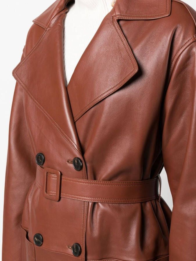 Yves Salomon Oversized trenchcoat Bruin