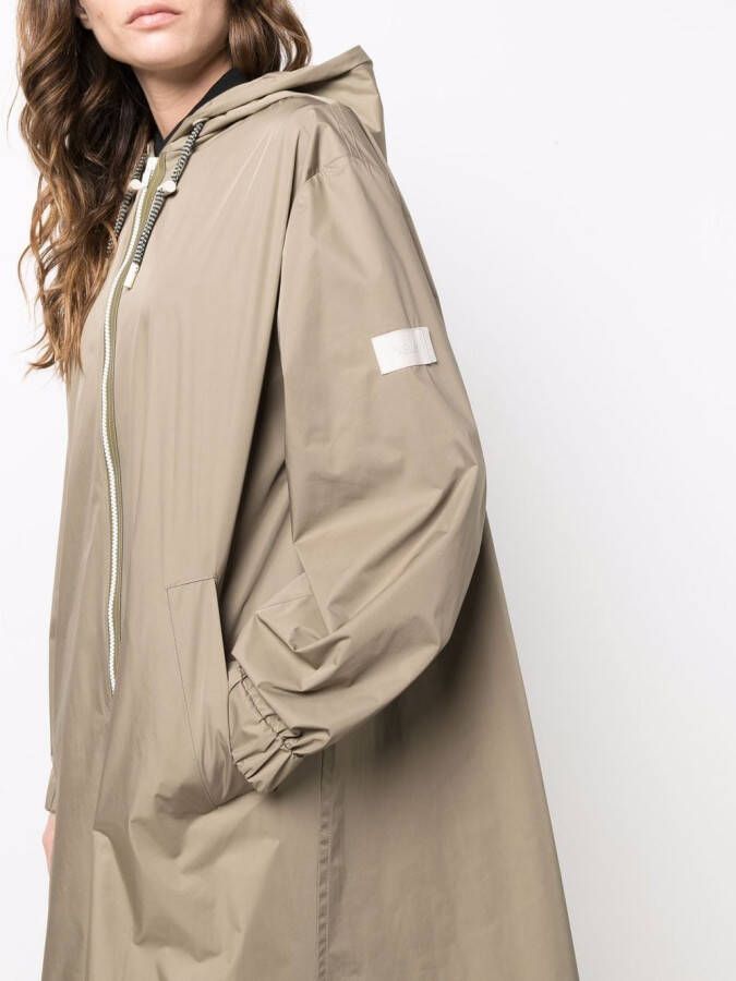 Yves Salomon Parka met ceintuur Beige