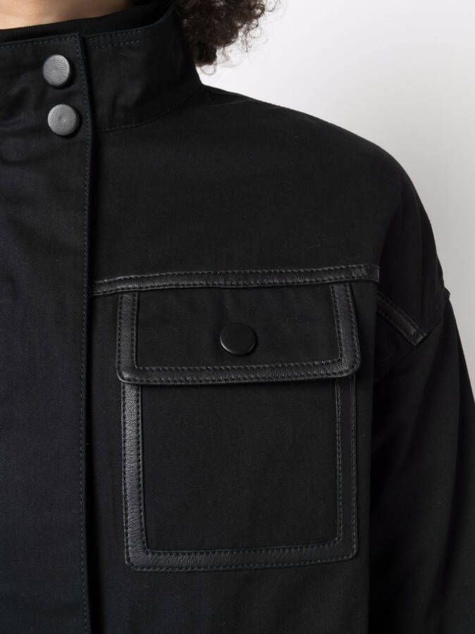 Yves Salomon Shirtjack met ceintuur Zwart