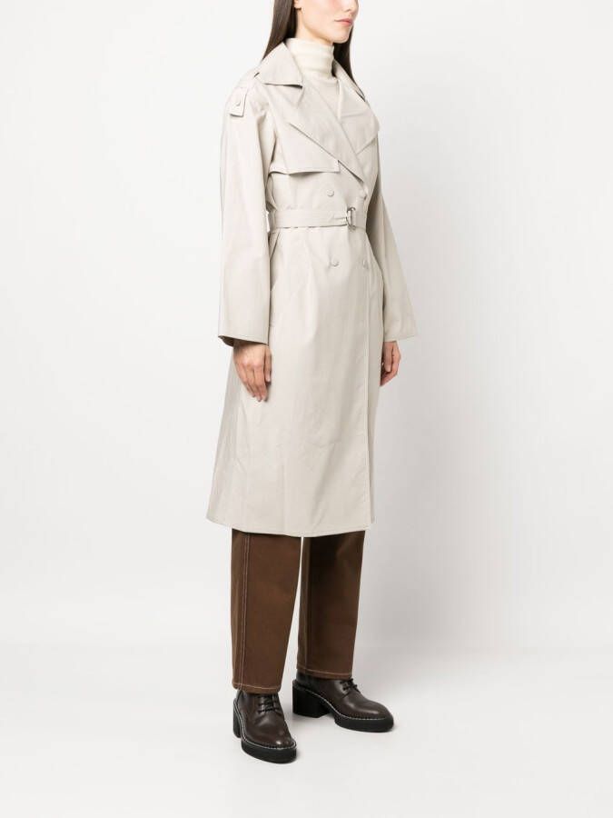 Yves Salomon Trenchcoat met ceintuur Beige