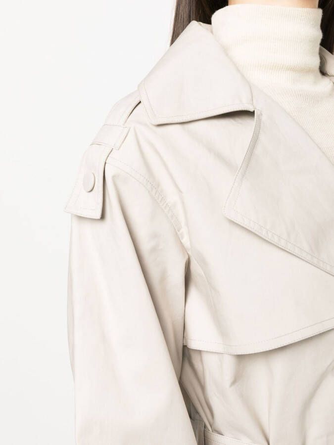 Yves Salomon Trenchcoat met ceintuur Beige