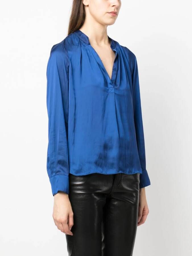 Zadig&Voltaire Satijnen blouse Blauw