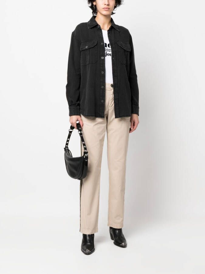 Zadig&Voltaire Blouse met geborduurd logo Zwart