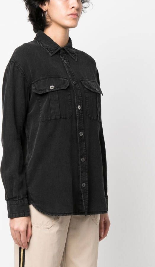 Zadig&Voltaire Blouse met geborduurd logo Zwart