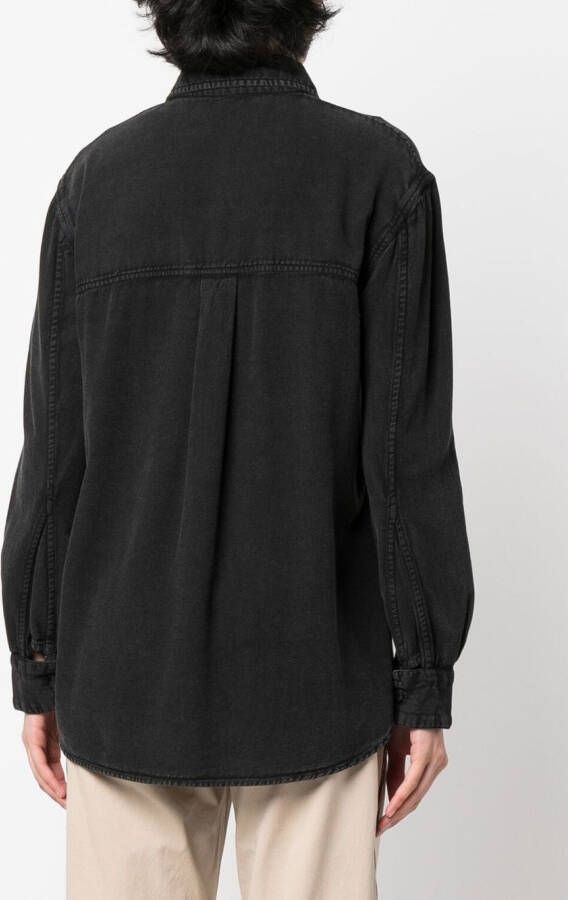 Zadig&Voltaire Blouse met geborduurd logo Zwart