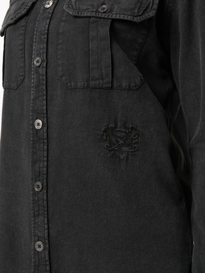 Zadig&Voltaire Blouse met geborduurd logo Zwart