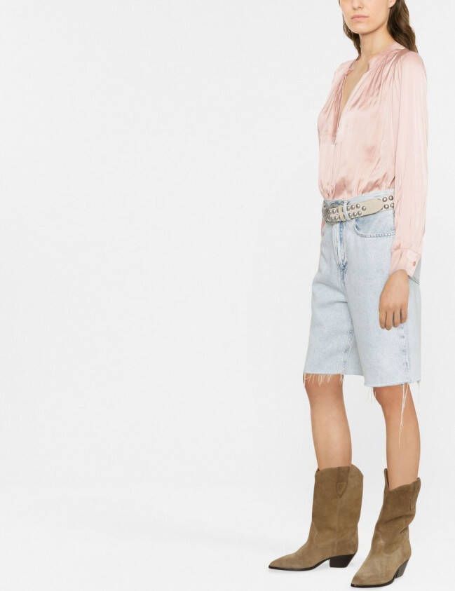 Zadig&Voltaire Blouse met gesmockt detail Roze