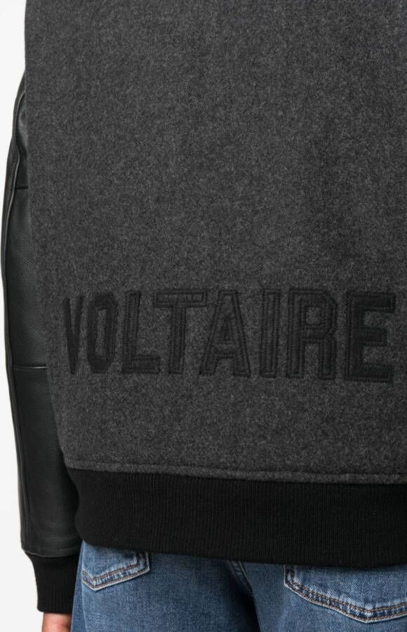 Zadig&Voltaire Bomberjack met geborduurd logo Grijs