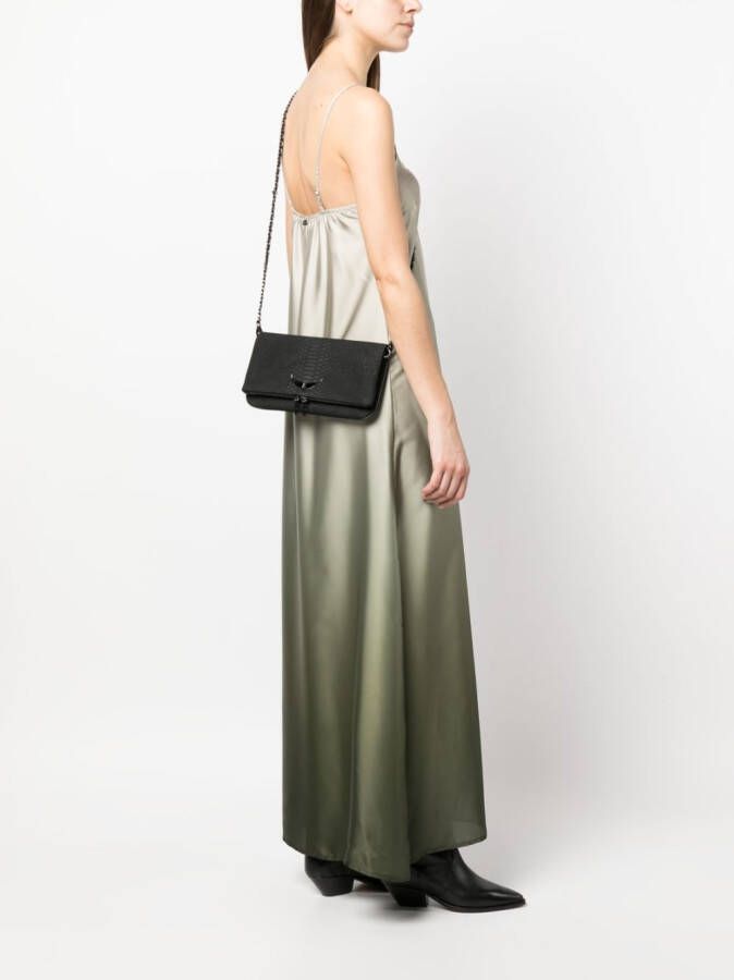 Zadig&Voltaire Crossbodytas met krokodillen-effect Zwart