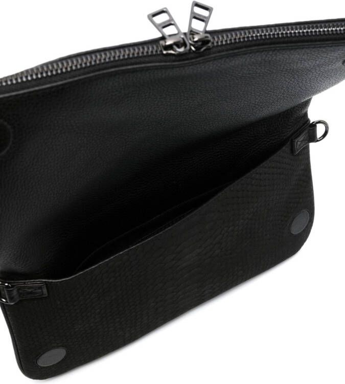 Zadig&Voltaire Crossbodytas met krokodillen-effect Zwart