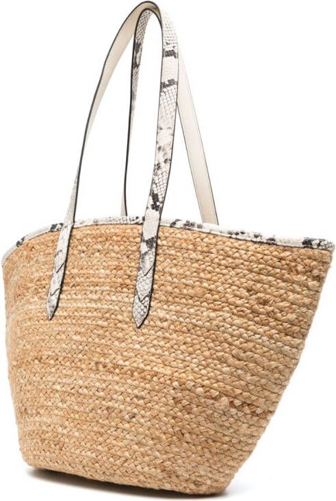 Zadig&Voltaire Ibiza strandtas met logo Beige