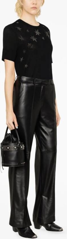 Zadig&Voltaire Ida Stars rhinestone-embellished knitted top Zwart