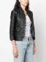 Zadig&Voltaire Verys leren blazer met gekreukt effect Zwart - Thumbnail 3