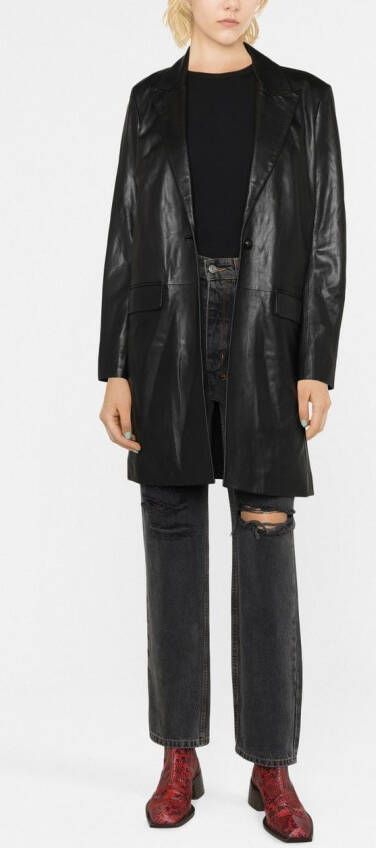 Zadig&Voltaire Jas met enkele rij knopen Zwart