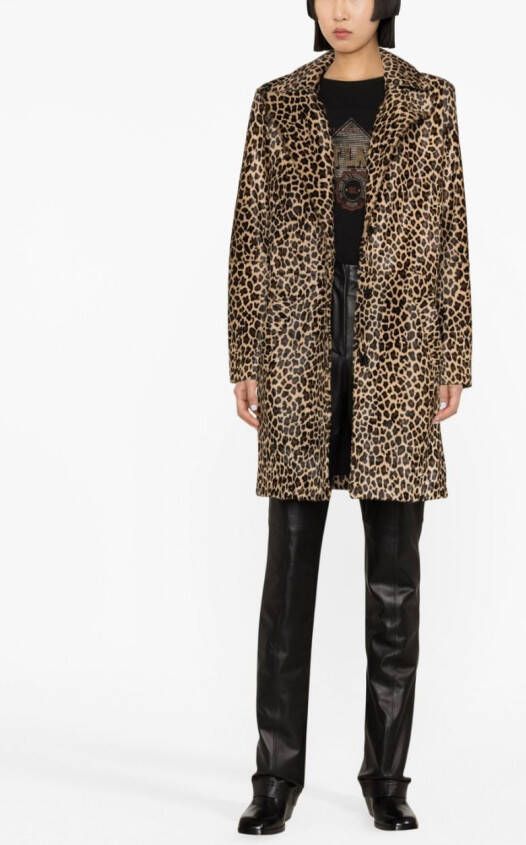 Zadig&Voltaire Jas met luipaardprint Beige