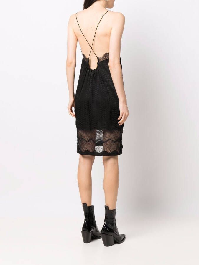 Zadig&Voltaire Jurk met kanten afwerking Zwart