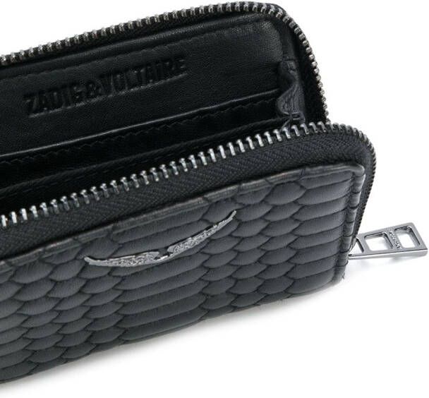 Zadig&Voltaire kleine ZV matelassé portemonnee Zwart