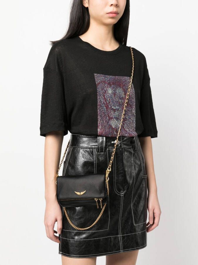 Zadig&Voltaire Leren clutch Zwart