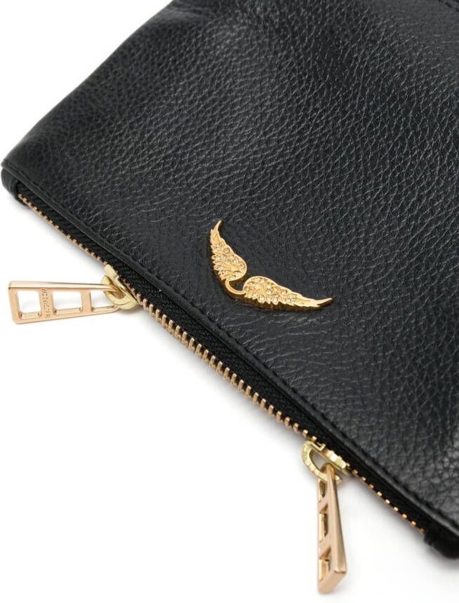 Zadig&Voltaire Leren clutch Zwart