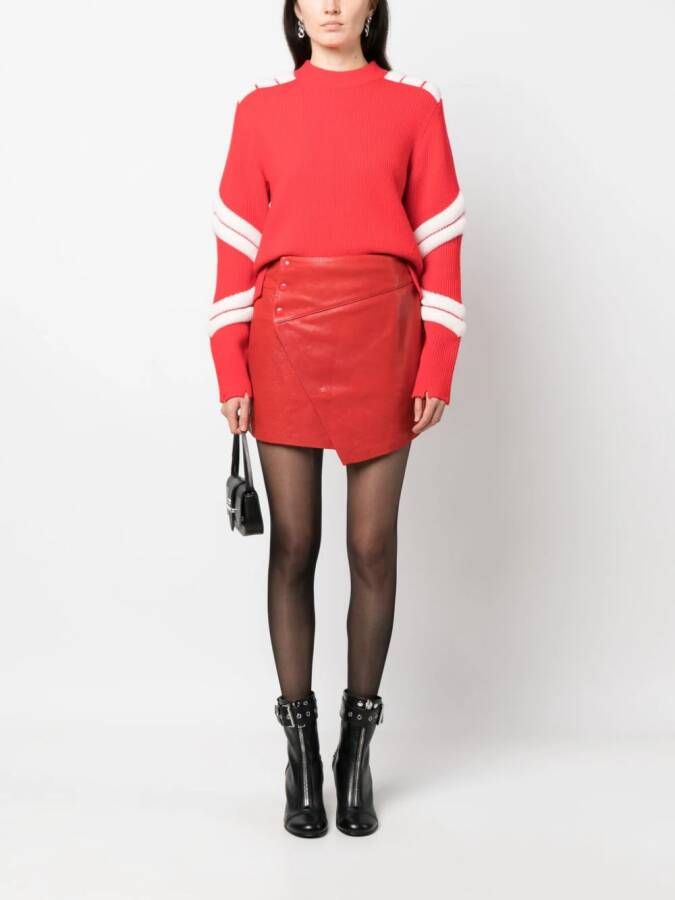 Zadig&Voltaire Leren mini-rok Rood