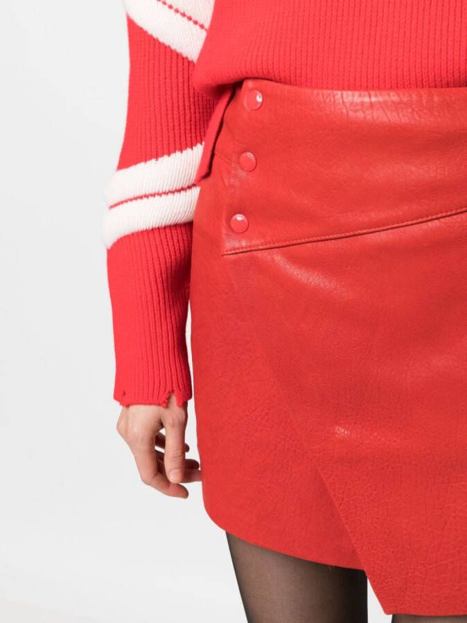 Zadig&Voltaire Leren mini-rok Rood