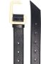Zadig & Voltaire Navyblauwe leren riem met gestreepte gouden metalen gesp Blue Heren - Thumbnail 3