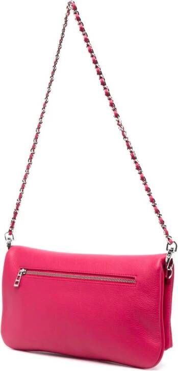 Zadig&Voltaire Schoudertas met logoplakkaat Roze