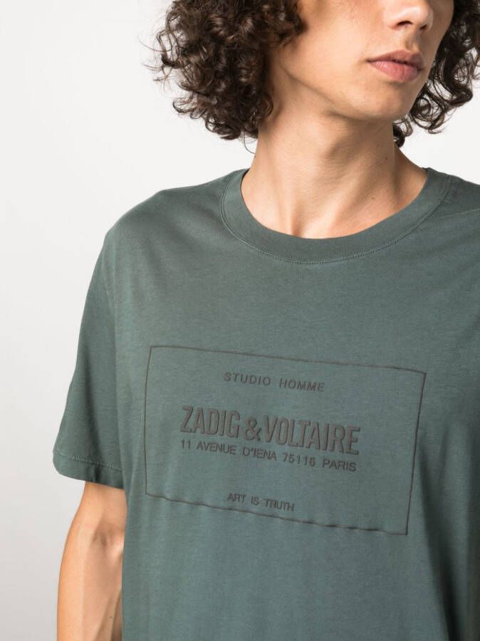 Zadig&Voltaire T-shirt met logoprint Groen