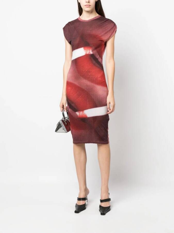 Zadig&Voltaire Midi-jurk met print Rood