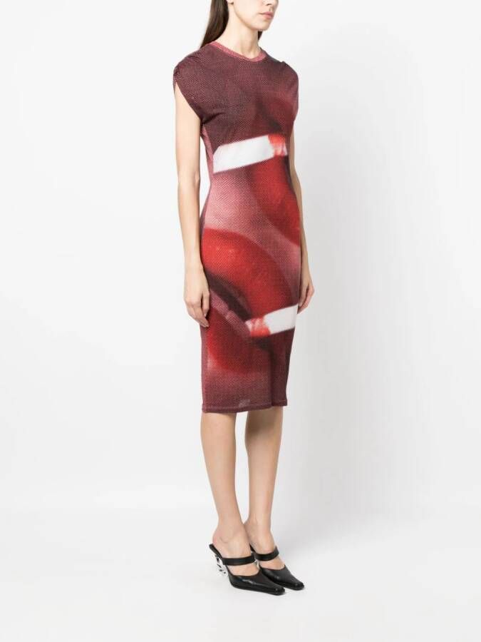 Zadig&Voltaire Midi-jurk met print Rood