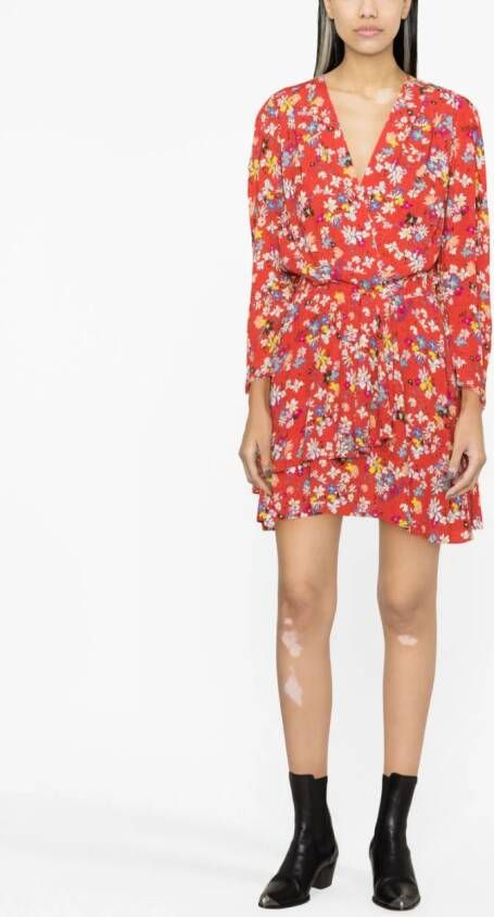 Zadig&Voltaire Rogers mini-jurk met bloemenprint Rood