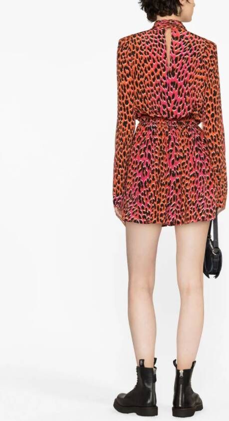 Zadig&Voltaire Mini-jurk met dierenprint Rood