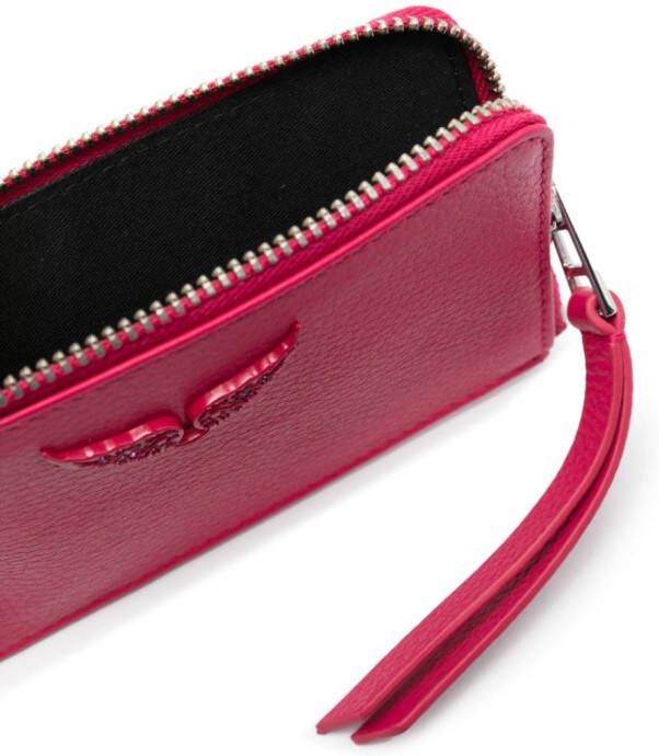 Zadig&Voltaire Portemonnee met logoplakkaat Roze