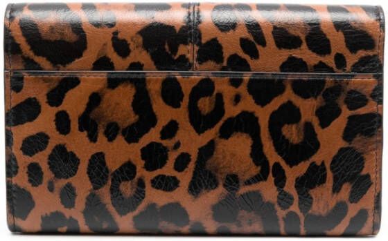 Zadig&Voltaire Portemonnee met luipaardprint Bruin