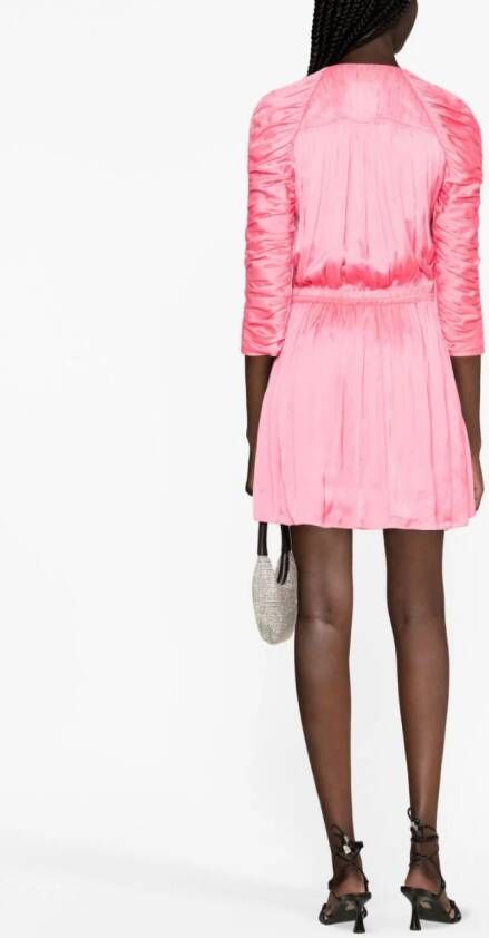 Zadig&Voltaire Realine gathered satin-finish minidress Roze