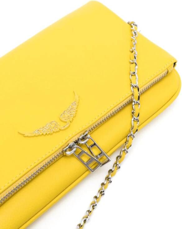 Zadig&Voltaire Rock leren crossbodytas Geel