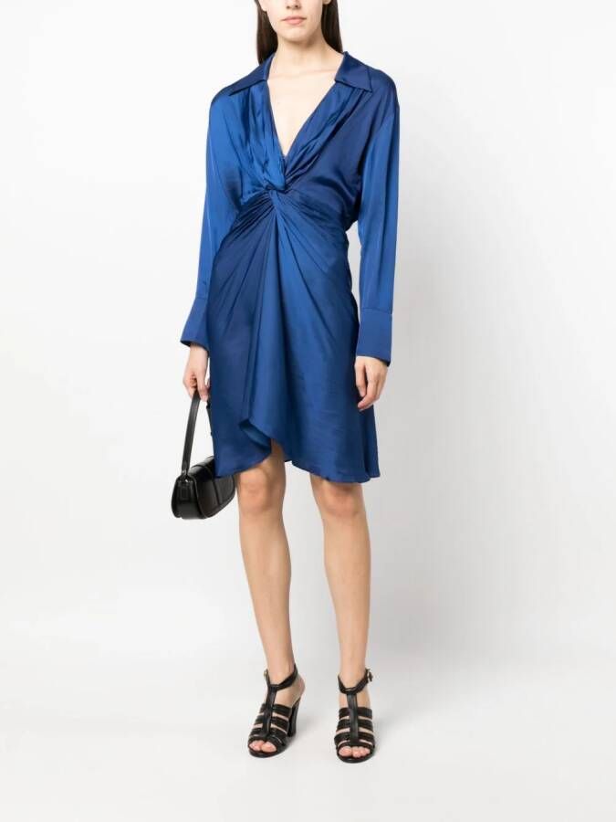 Zadig&Voltaire Midi-jurk met V-hals Blauw