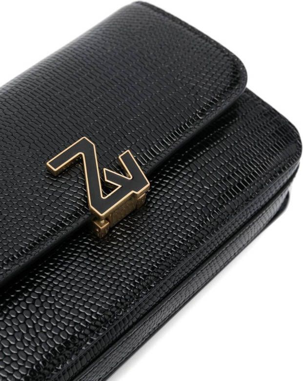 Zadig&Voltaire Schoudertas met logoplakkaat Zwart
