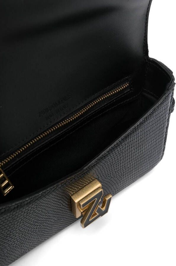 Zadig&Voltaire Schoudertas met logoplakkaat Zwart