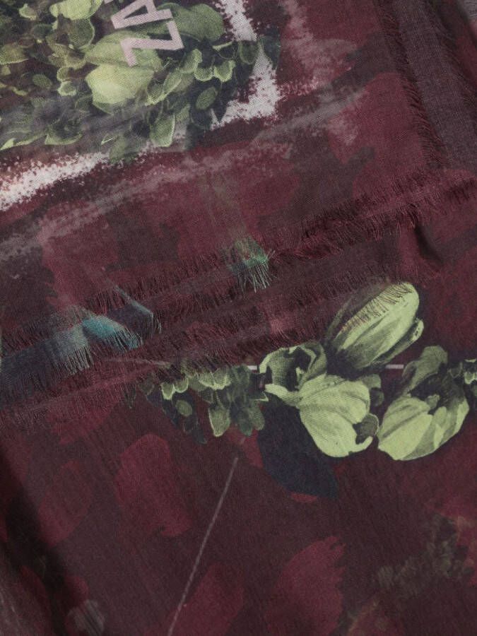 Zadig&Voltaire Sjaal met bloemenprint Paars