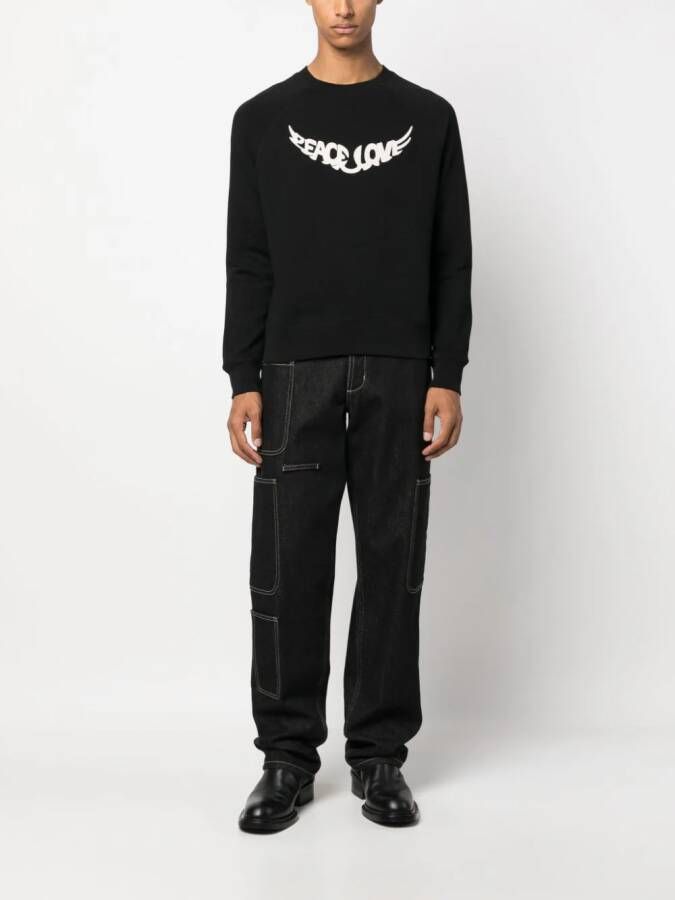 Zadig&Voltaire Sweater met tekst Zwart