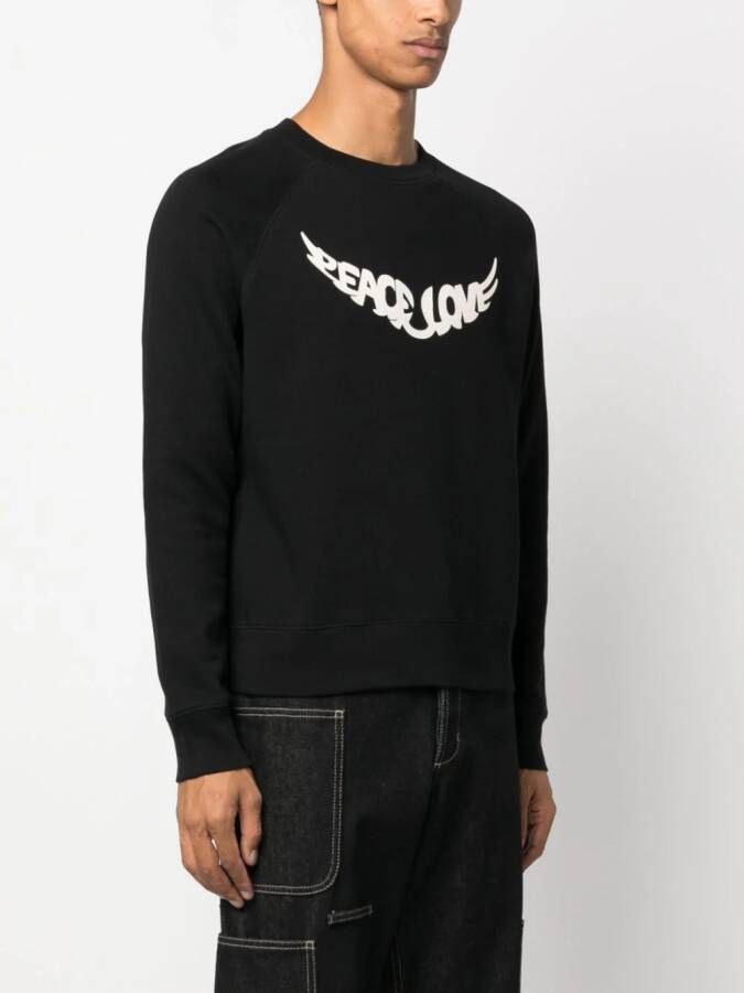 Zadig&Voltaire Sweater met tekst Zwart
